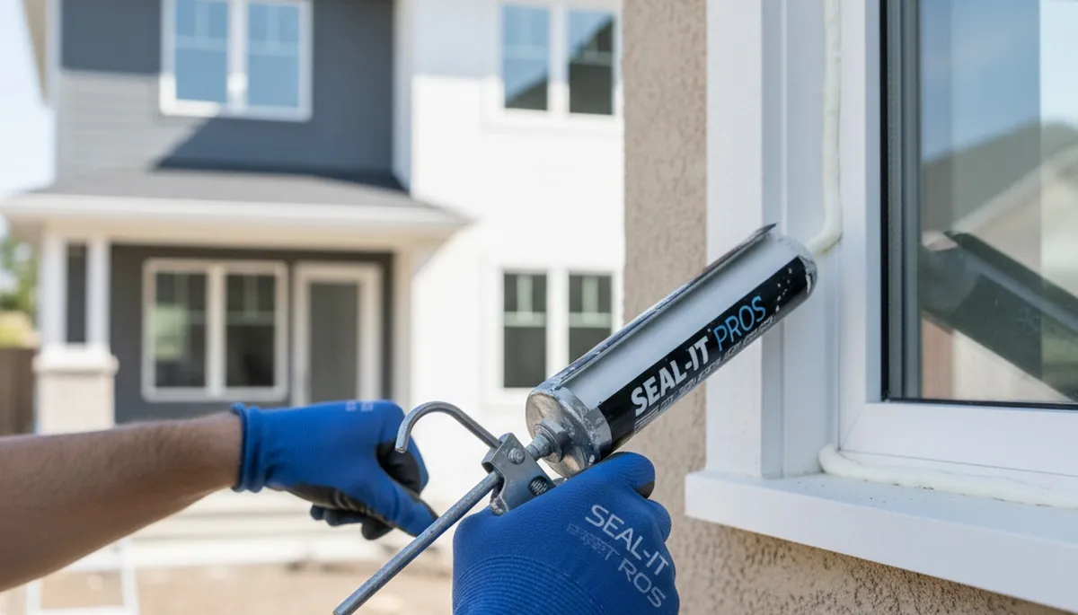 Professional caulking and sealing on Andover MA home exterior by expert house painters