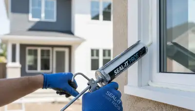 Professional caulking and sealing on Andover MA home exterior by expert house painters