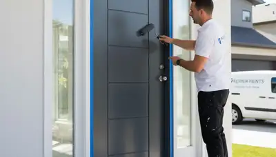 Professional door painting and refinishing by Andover house painters in Andover, MA