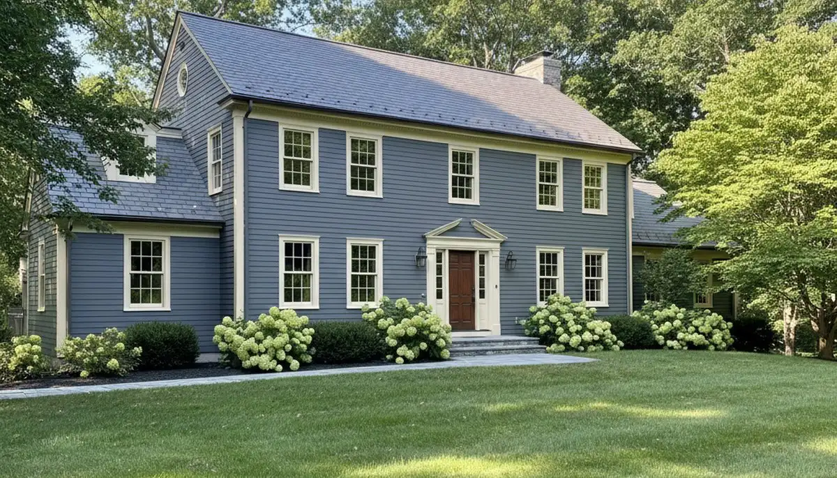 Freshly painted exterior shutters on Andover, MA home showing smooth, durable, weather-resistant finish