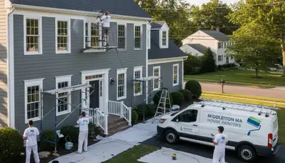 Andover, MA house painting service by professional painters for residential exterior painting
