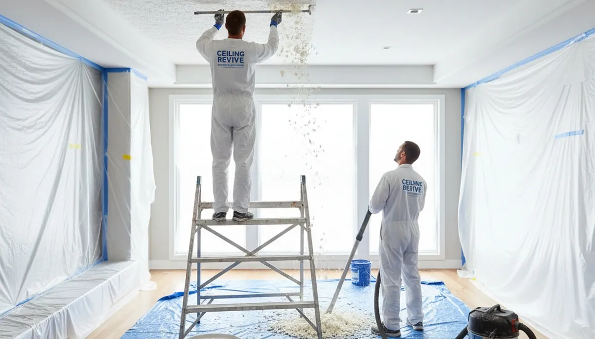 Professional popcorn ceiling removal service in Andover, MA by expert house painters