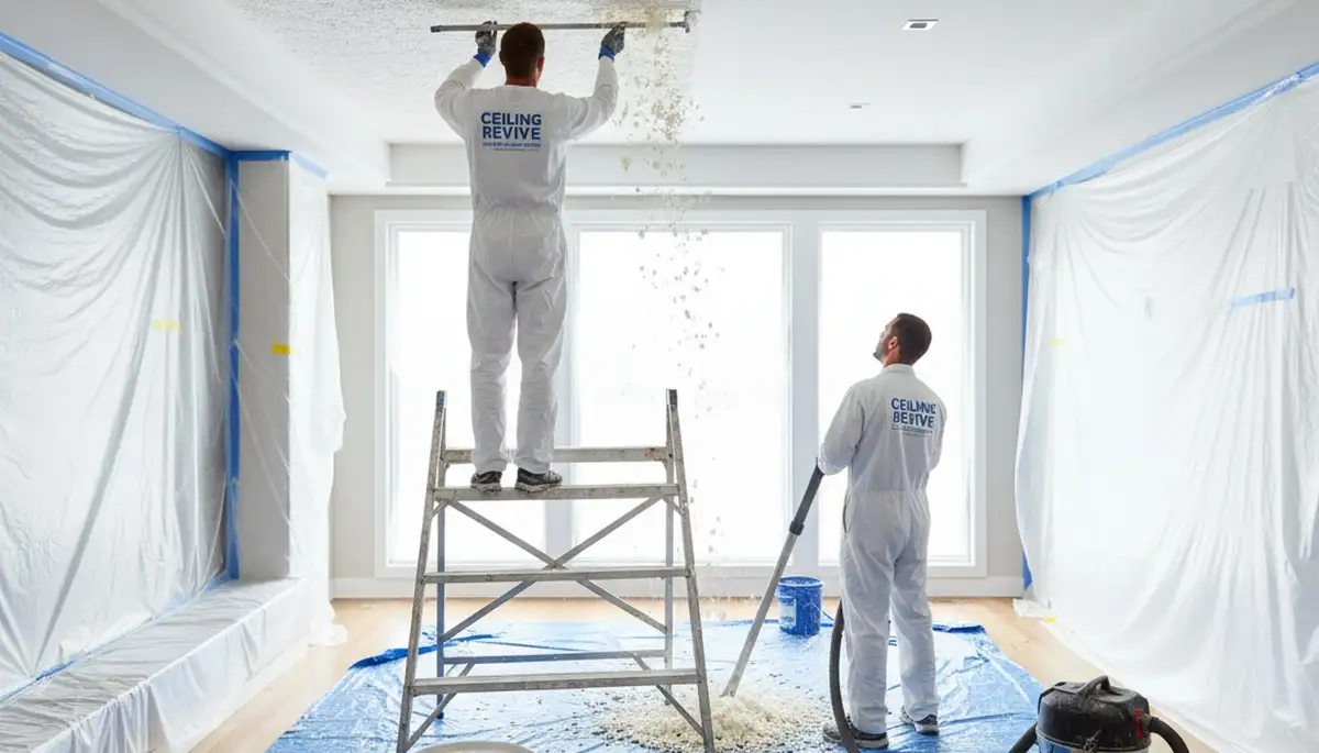 Professional popcorn ceiling removal service in Andover, MA by expert house painters