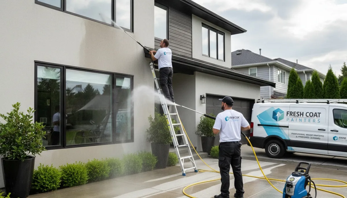 Professional pressure cleaning service restoring home exterior in Andover, MA